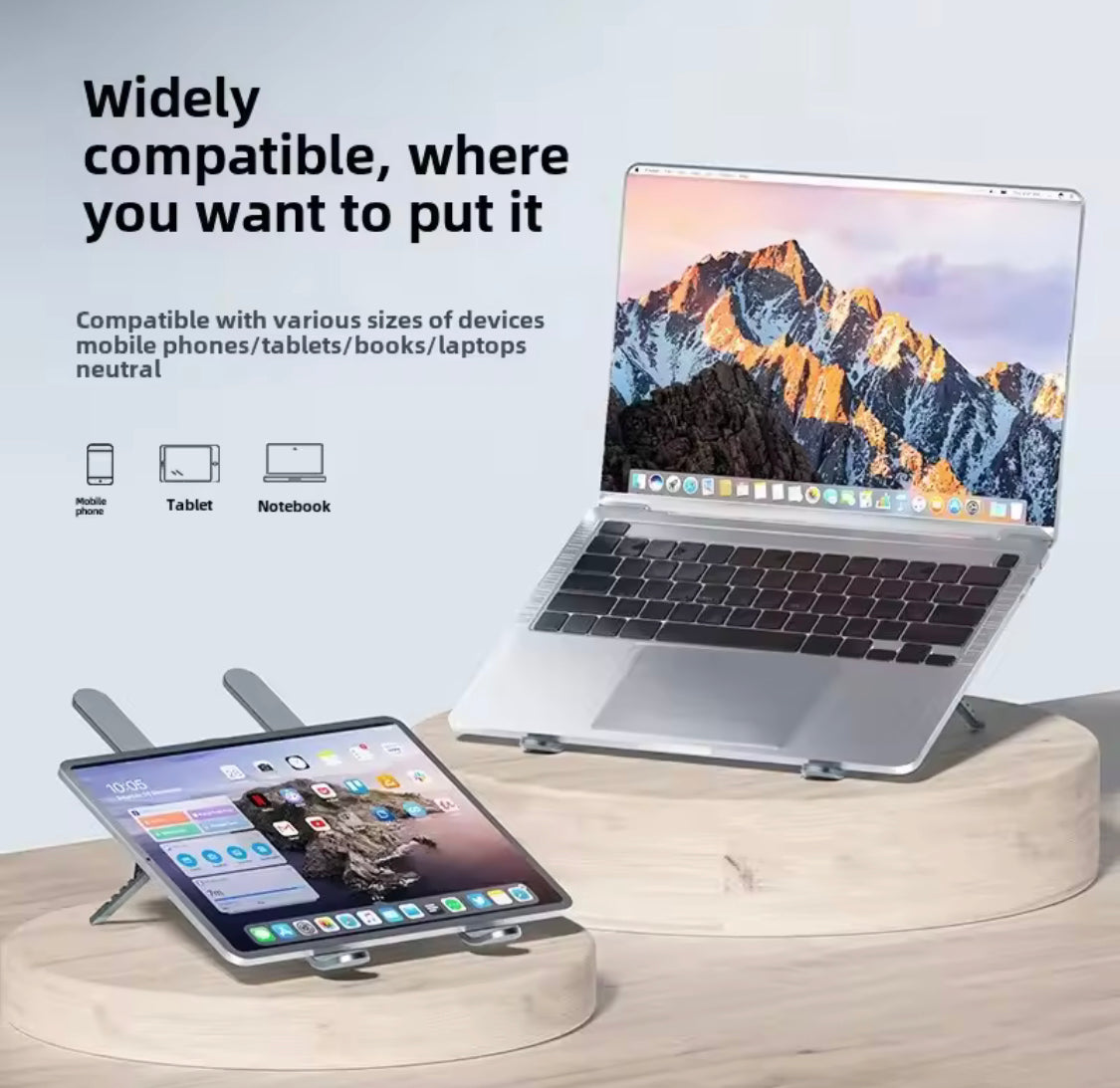 Portable Aluminium Alloy Notebook Stand, Laptop Stand With Computer Cooling Fan, Foldable Dual Fan Desktop Computer Cooling Bracket Portable Aluminium Alloy Notebook Stand, Laptop Stand With Computer Cooling Fan, Foldable Dual Fan Desktop Computer Cooling Bracket